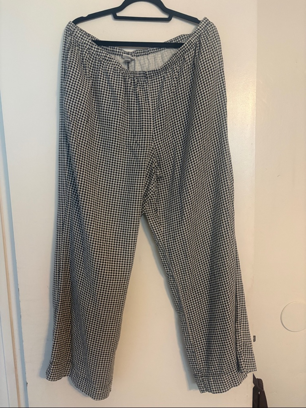 A new day Black and White Gingham Pants